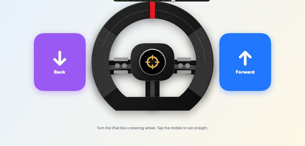 Wheel: a steering wheel between Back and Forward buttons